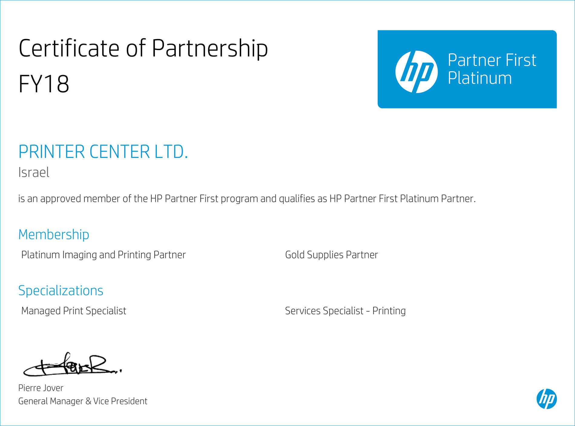 hp platinum partner